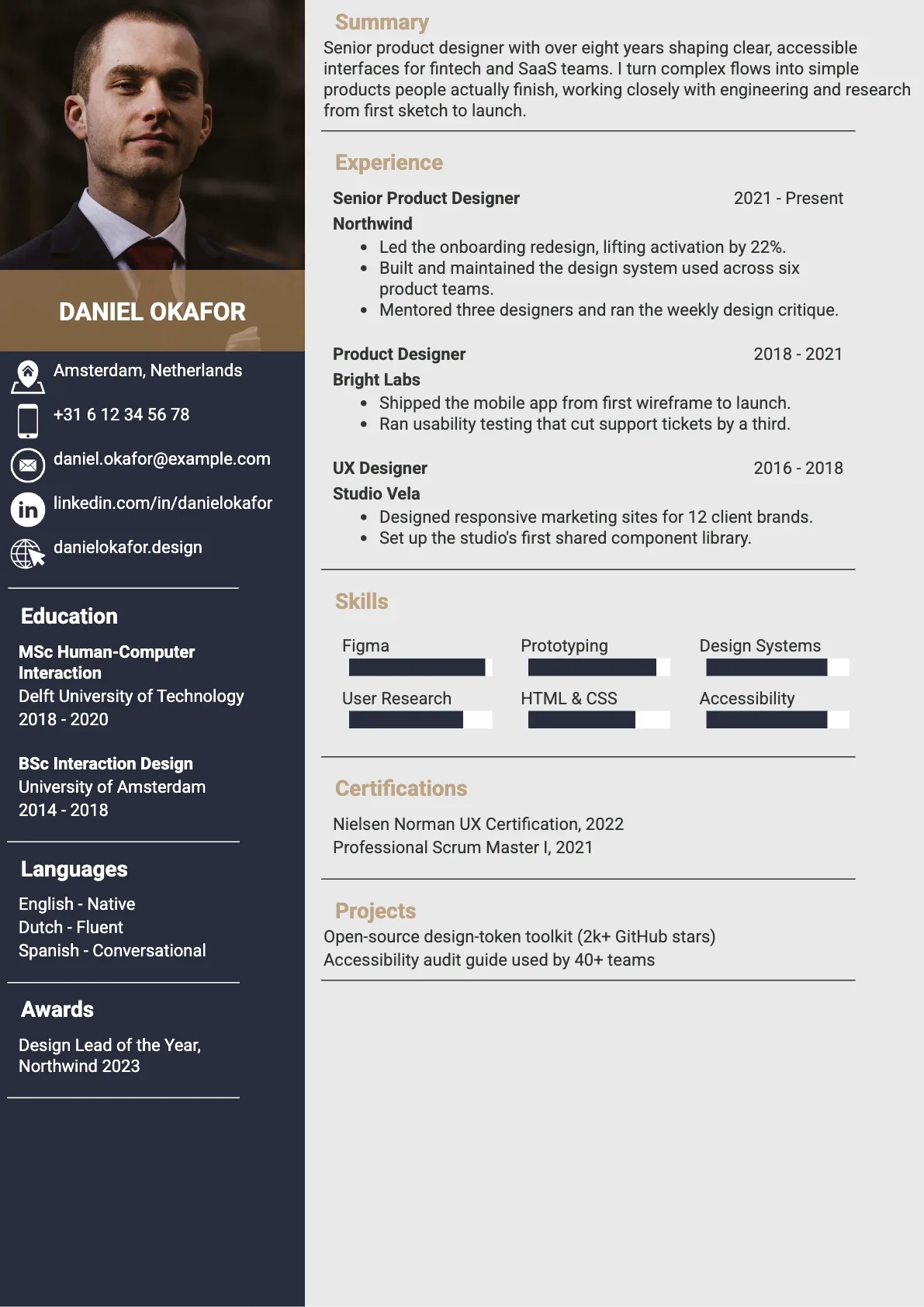 Florence Premium CV template