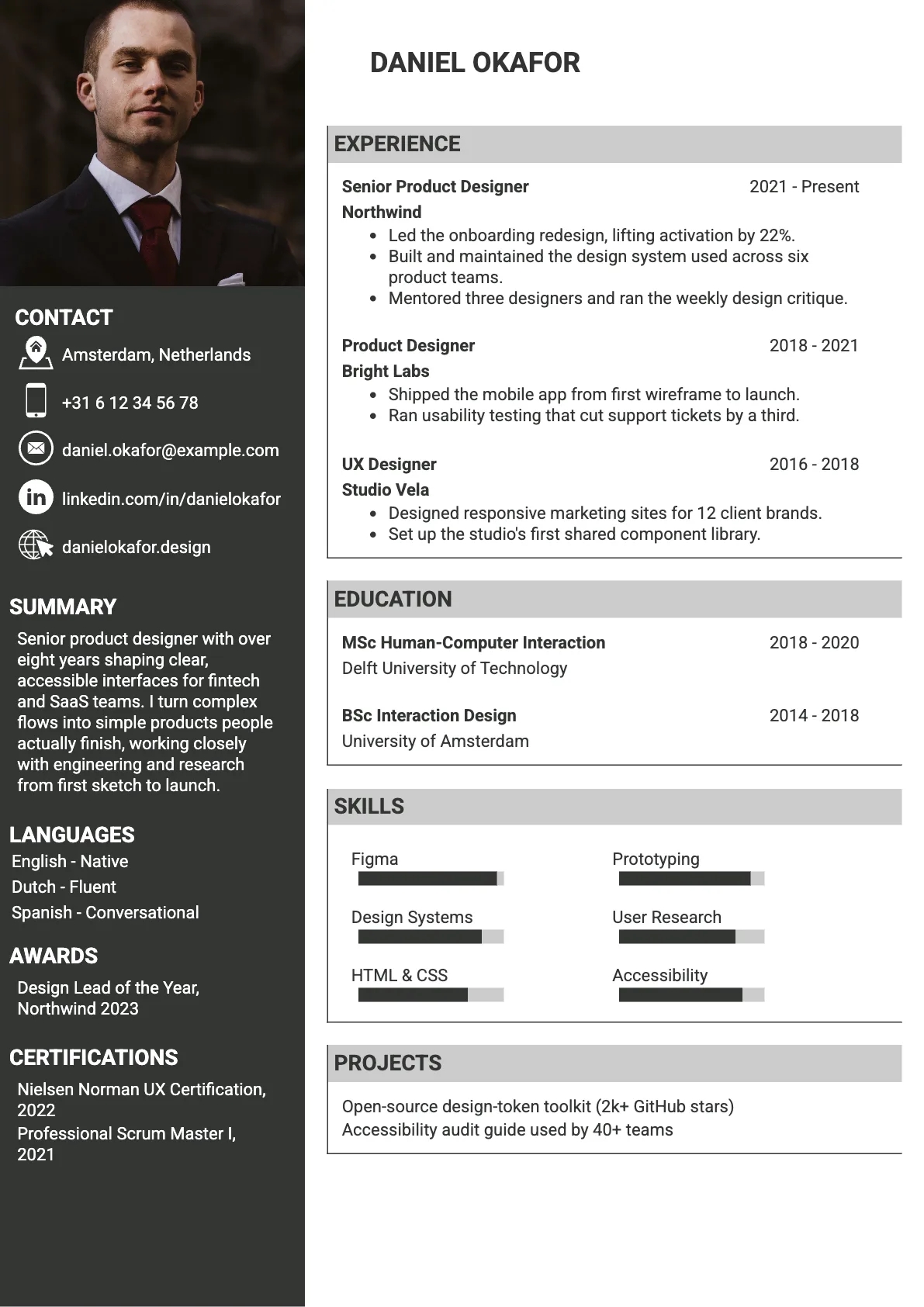 Cannes Premium CV template